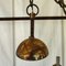 Brass-Plated Metal Chandelier with Arms, 1900s 5