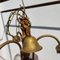 Lampada vintage a tre braccia in metallo e legno, Immagine 6
