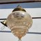Lampada da soffitto vintage in vetro e ottone, Immagine 4