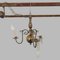 Lámpara de araña vintage de metal bañado en latón, Imagen 1