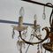 Vintage Golden Brass Chandelier with Crystal Drops 5