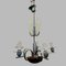 Chandelier with Silk -Screen Glass Details, 1970s 1