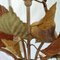 Lámpara de araña vintage con hojas de metal, Imagen 4