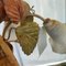 Lámpara de araña vintage con hojas de metal, Imagen 6