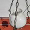 White Opaline Glass & Metal Ceiling Light, 1930s, Image 9