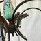 Lámpara de araña en metal y cerámica pintada a mano, Imagen 5