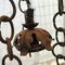 Lámpara de araña de hierro con cadenas vintage, Imagen 2