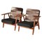 Danish Modern Ge-240 Lounge Chairs in Oak attributed to Hans J. Wegner for Getama, 1955, Set of 2, Image 1