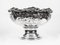 Large Silver-Plated Punch Bowl ith Floral Decoration, 1980s 2