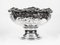 Large Silver-Plated Punch Bowl ith Floral Decoration, 1980s, Image 2
