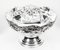 Large Silver-Plated Punch Bowl ith Floral Decoration, 1980s 3