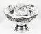 Large Silver-Plated Punch Bowl ith Floral Decoration, 1980s, Image 3