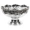 Large Silver-Plated Punch Bowl ith Floral Decoration, 1980s, Image 1