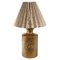 Gold Glazed Ceramic Table Lamp by Bitossi for Bergboms, 1970s, Image 1