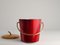 Mid-Century Modern Ruby Red and Gold Ice Bucket from Luxium, France, 1970s 5