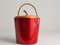 Mid-Century Modern Ruby Red and Gold Ice Bucket from Luxium, France, 1970s 15