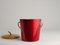 Mid-Century Modern Ruby Red and Gold Ice Bucket from Luxium, France, 1970s 6