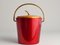 Mid-Century Modern Ruby Red and Gold Ice Bucket from Luxium, France, 1970s 16