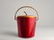 Mid-Century Modern Ruby Red and Gold Ice Bucket from Luxium, France, 1970s 2