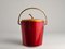 Mid-Century Modern Ruby Red and Gold Ice Bucket from Luxium, France, 1970s 3