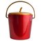 Mid-Century Modern Ruby Red and Gold Ice Bucket from Luxium, France, 1970s, Image 1