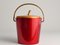 Mid-Century Modern Ruby Red and Gold Ice Bucket from Luxium, France, 1970s 17