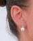 14 Karat Rose Gold Earrings with Pearls, Aquamarine, Diamonds, Set of 2, Image 5