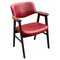 Elbow Armlehnstuhl aus Rotem Original Leder von Erik Kirkegaard für Hong Möbelfabrik, 1965 1