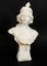 Antique French Art Nouveau Alabaster Portrait Bust, 1890s, Image 13