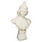 Antique French Art Nouveau Alabaster Portrait Bust, 1890s, Image 1