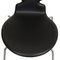 Dining Chairs Upholstered in Black Classic Leather by Arne Jacobsen for Fritz Hansen, Set of 6 7