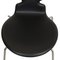 Dining Chairs Upholstered in Black Classic Leather by Arne Jacobsen for Fritz Hansen, Set of 6, Image 7