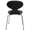 Dining Chairs Upholstered in Black Classic Leather by Arne Jacobsen for Fritz Hansen, Set of 6 5