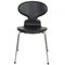 Dining Chairs Upholstered in Black Classic Leather by Arne Jacobsen for Fritz Hansen, Set of 6 3