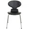 Dining Chairs Upholstered in Black Classic Leather by Arne Jacobsen for Fritz Hansen, Set of 6, Image 3