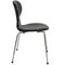 Dining Chairs Upholstered in Black Classic Leather by Arne Jacobsen for Fritz Hansen, Set of 6 4