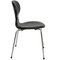Esszimmerstühle mit schwarzem Classic Lederbezug von Arne Jacobsen für Fritz Hansen, 6 . Set 4