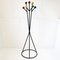 Mid-Century French Coat Stand in Steel & Wood, 1950s 1