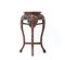 Chinese Hardwood Carved Pedestal Table with Marble Inlaid Top, 1920s 2