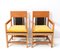 Art Deco Modernist Oak High Back Armchairs by Cor Alons, 1927, Set of 2, Image 1