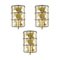 Mid-Century German Bubble Glass and Iron Wall Lights from Limburg, 1960s, Set of 3, Image 1