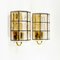 Mid-Century German Bubble Glass and Iron Wall Lights from Limburg, 1960s, Set of 3 2