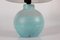 Lámpara de mesa danesa Art Déco de cerámica esmaltada en turquesa claro, años 40, Imagen 4
