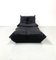 Set of French Togo Lounge Chair with Ottoman in Black Leather by Michel Ducaroy for Ligne Roset, 1970s 5