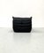 Set of French Togo Lounge Chair with Ottoman in Black Leather by Michel Ducaroy for Ligne Roset, 1970s 12