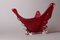 Large Fire-Red Murano Glass Potting Shell 4