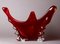 Large Fire-Red Murano Glass Potting Shell 7