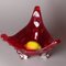 Concha para maceta grande de cristal de Murano rojo fuego, Imagen 5