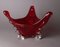 Large Fire-Red Murano Glass Potting Shell 6