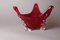 Concha para maceta grande de cristal de Murano rojo fuego, Imagen 9